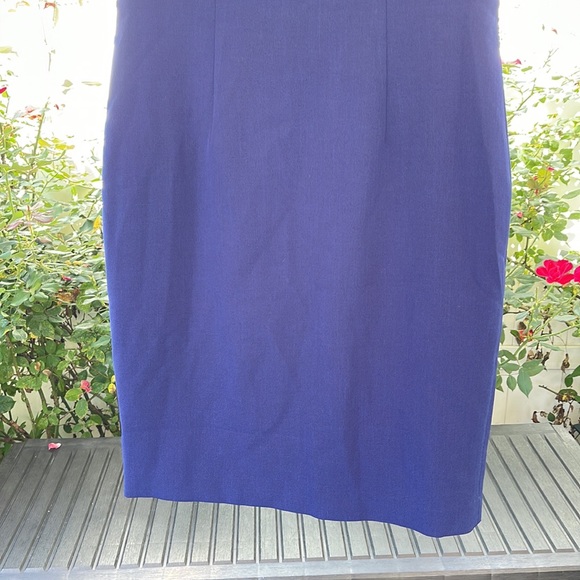 KASPER - Navy Blue - Notched-Neck Sheath Dress Size 4 - Picture 9 of 16